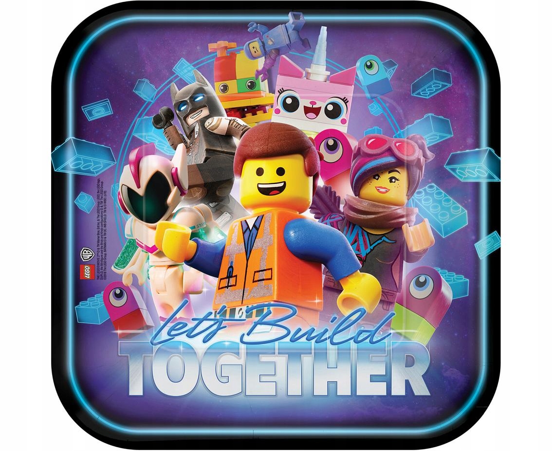 

Talerzyki papierowe Lego Movie 2,kwadratowe 8 szt.