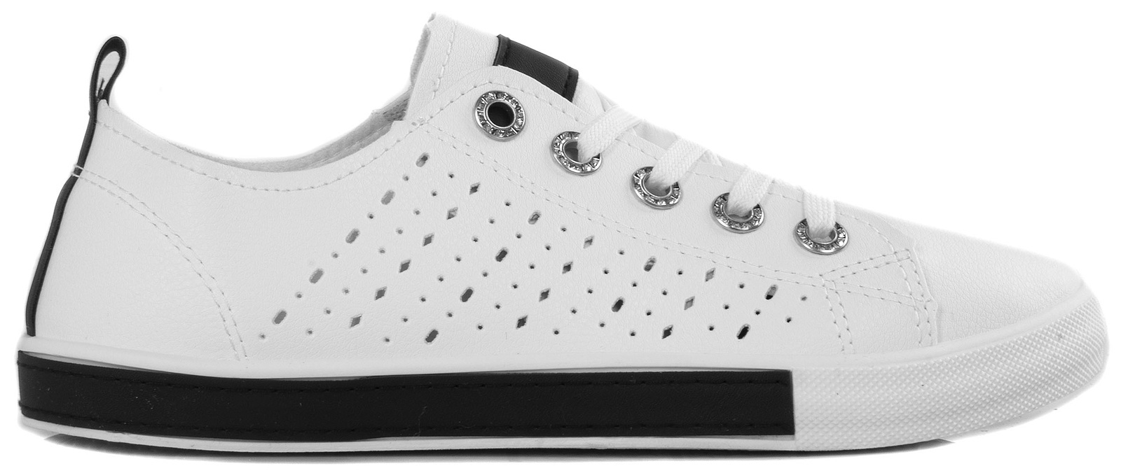 

6512 Białe Trampki Damskie Tenisówki Ażurowe 40