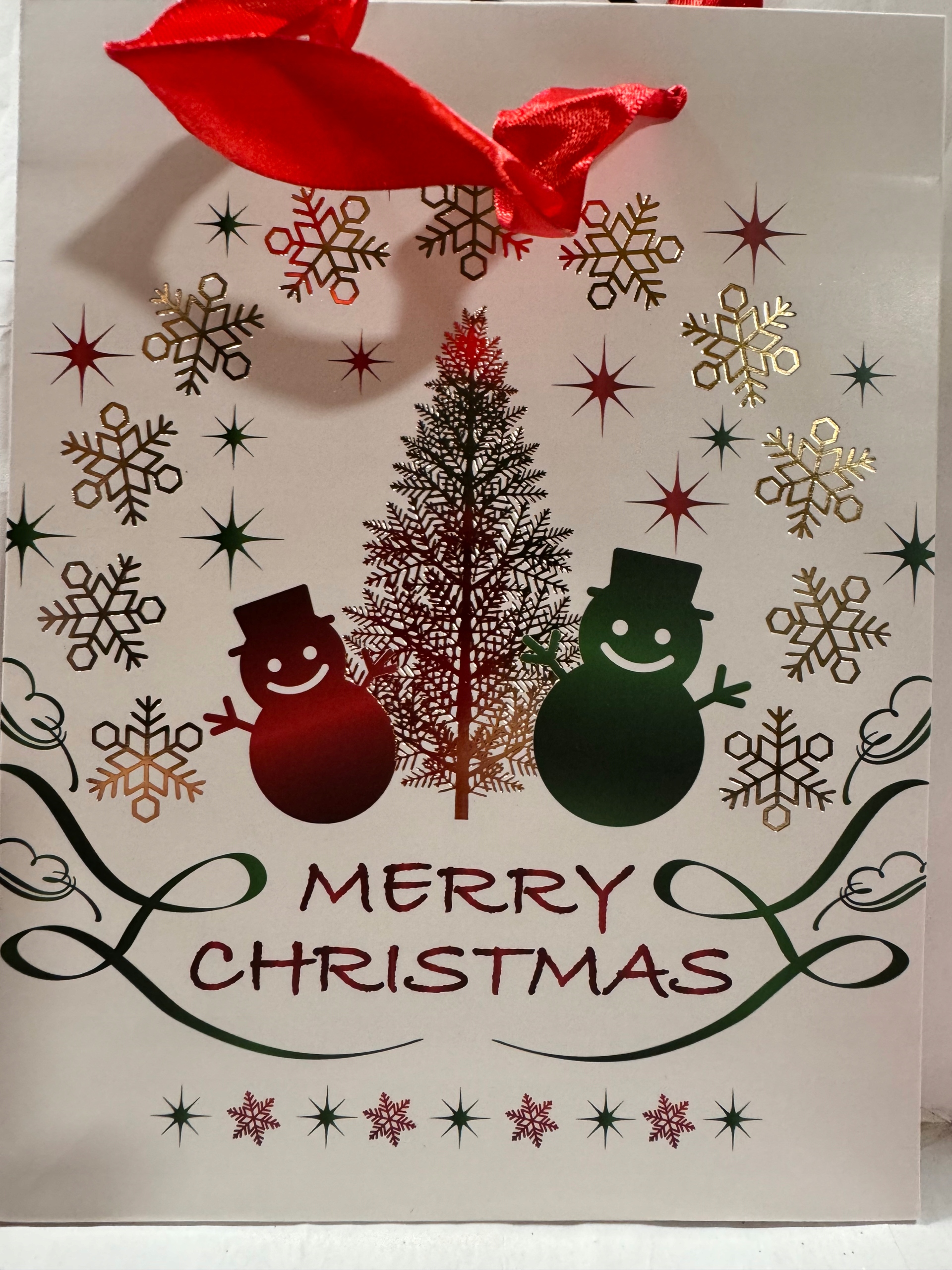 torebka prezentowa ok 17,5x23,5x8 Mikołajki Boże Nar złocenia sztywna