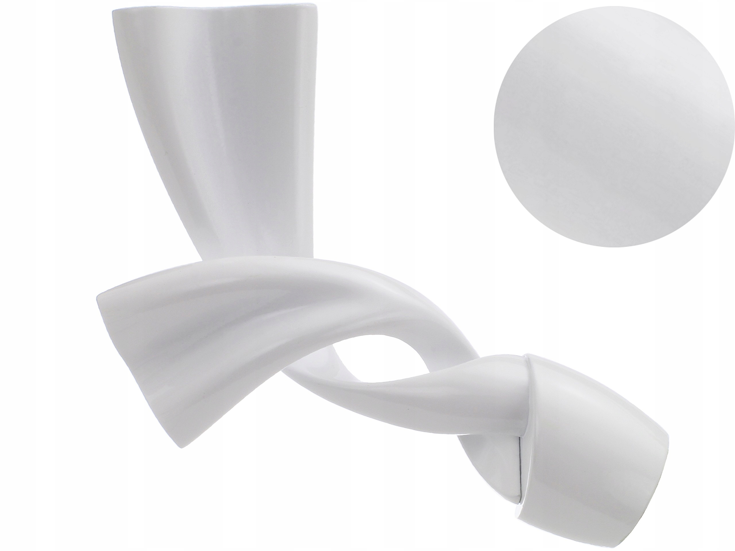 

19 mm Kokardka zakończenie do karnisza Biały