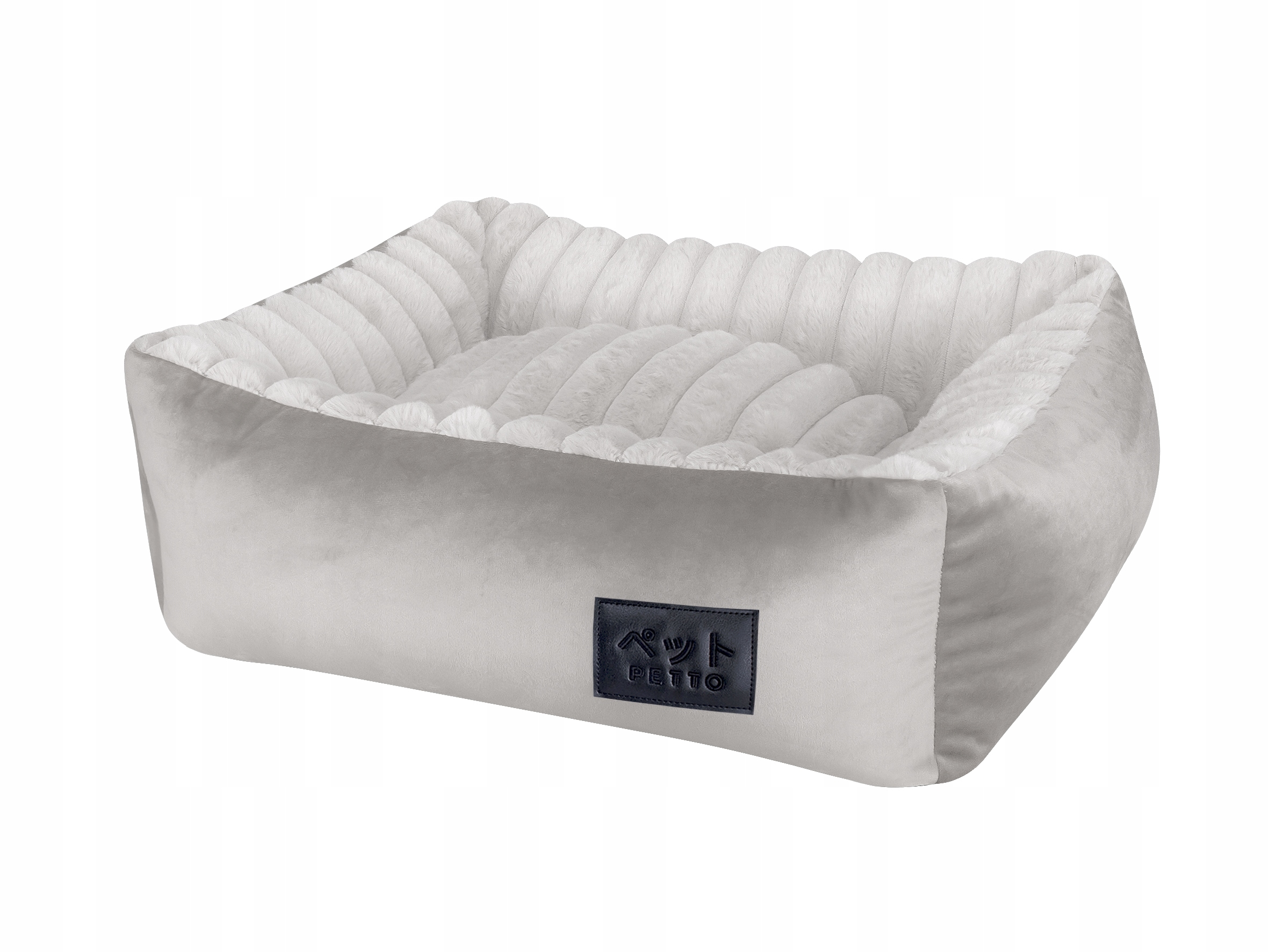 Levně Petto Osaka Fluffy Pelíšek pro psa šedá M 95/75 cm