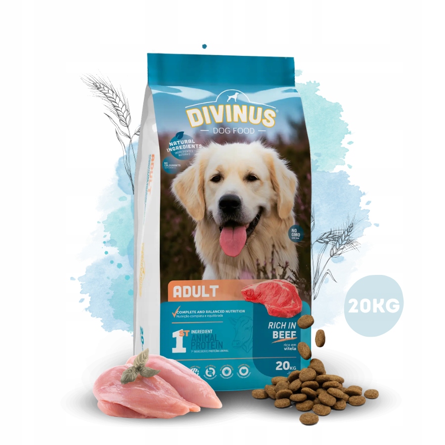 Divinus Adult Karma sucha dla psa owczarek labrador golden witaminy 20kg