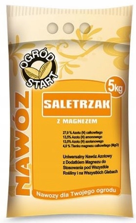 

Nawóz Saletrzak Azotowy z Magnezem Granulowany 5kg