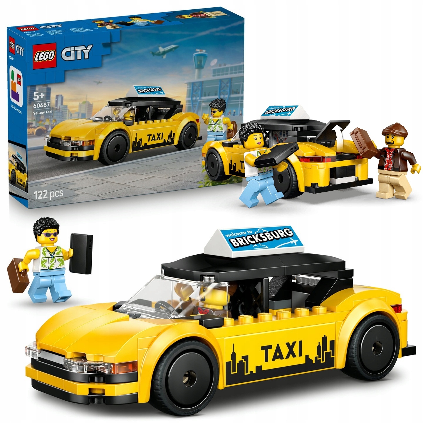 LEGO CITY 60487 ŻÓŁTA TAKSÓWKA DLA DZIECI NA PREZENT + KATALOG LEGO W PDF