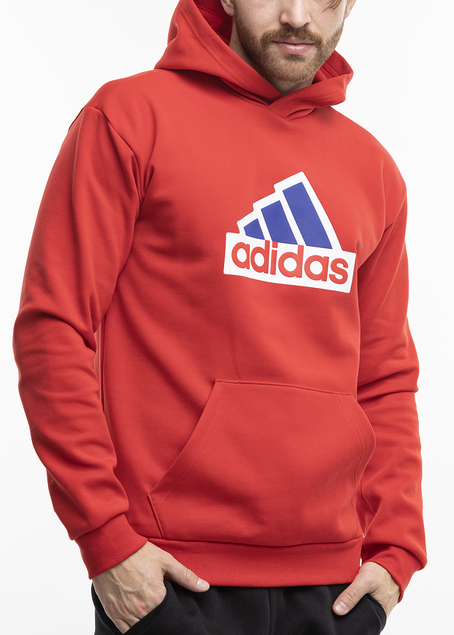 adidas pánská mikina s s kapucí a logem vel. S