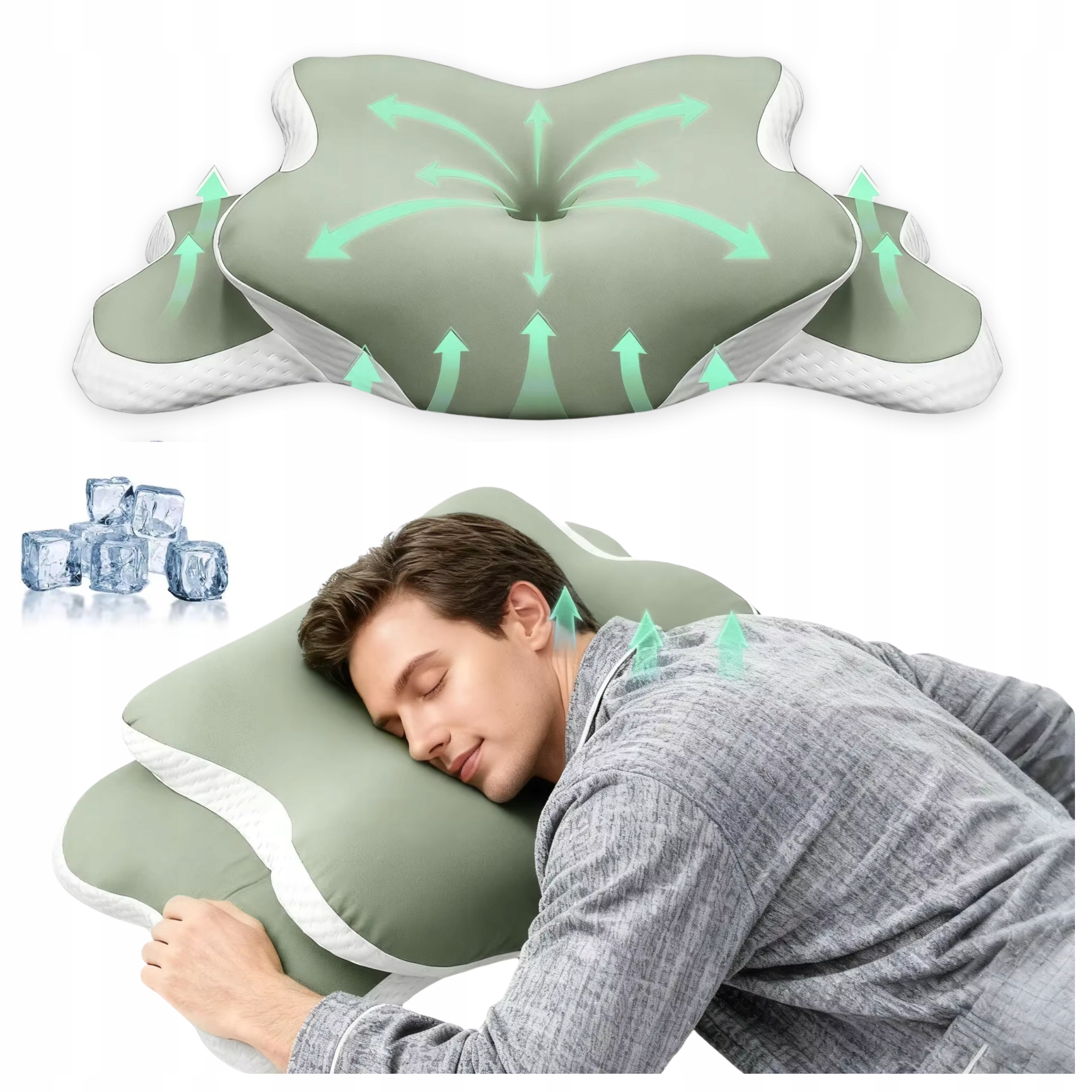 Ortopedický Vankúš Na Bolesti Chladného Chrbta A Krku S Penou Memory Foam