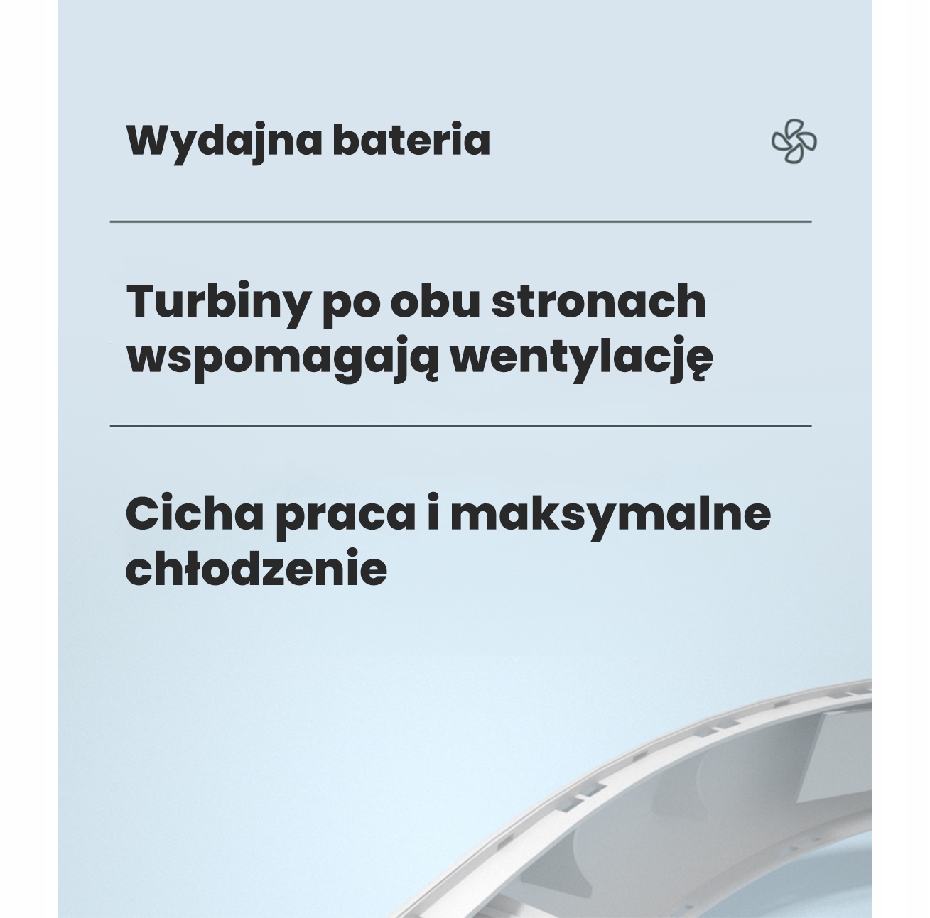 WENTYLATOR WIATRAK NA SZYJĘ PRZENOŚNY KLIMATYZATOR BEZPRZEWODOWY AKUMULATOR Moc 5 W