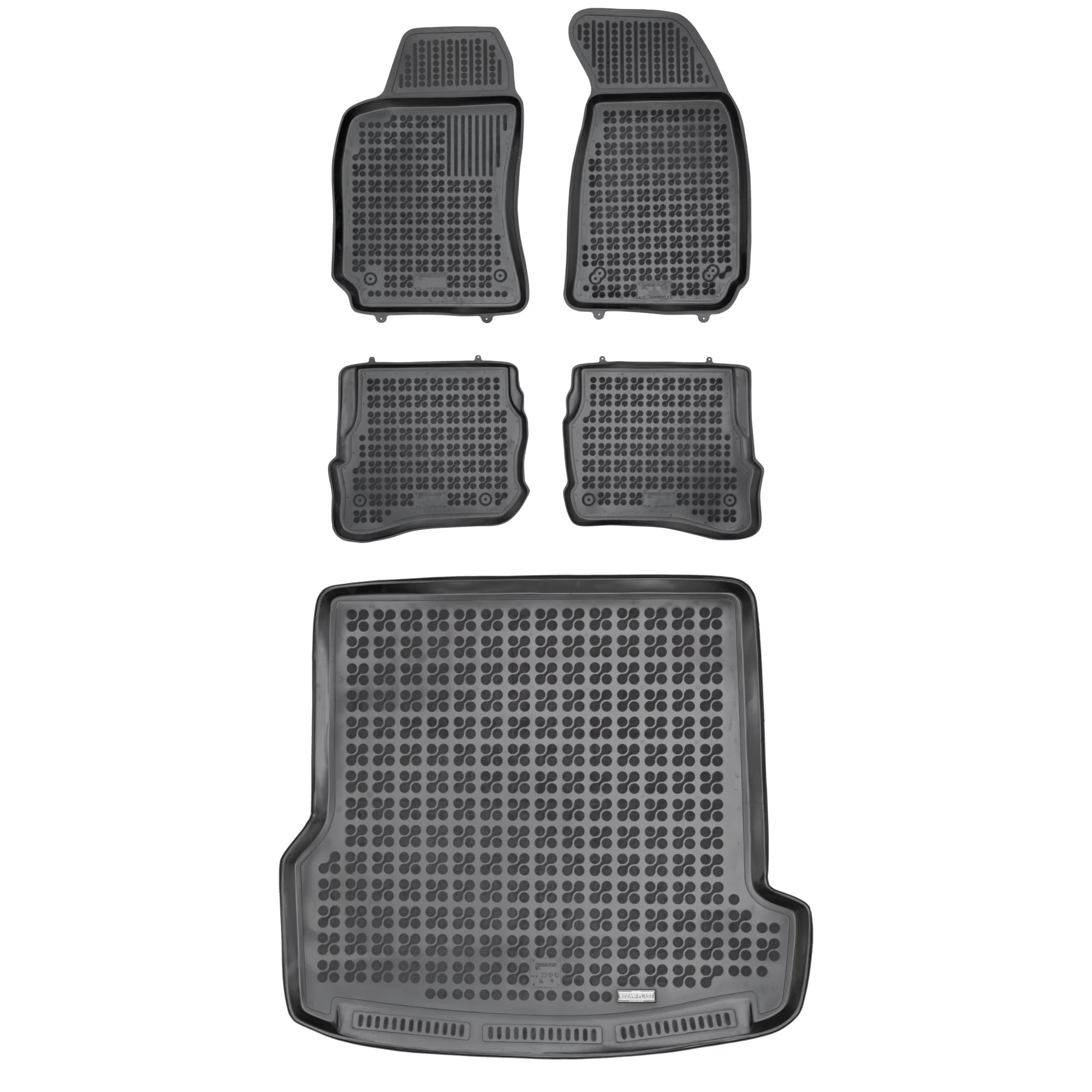 Sada koberčekov čierna gumová rohož čierna Volkswagen Passat B5 1996-2005