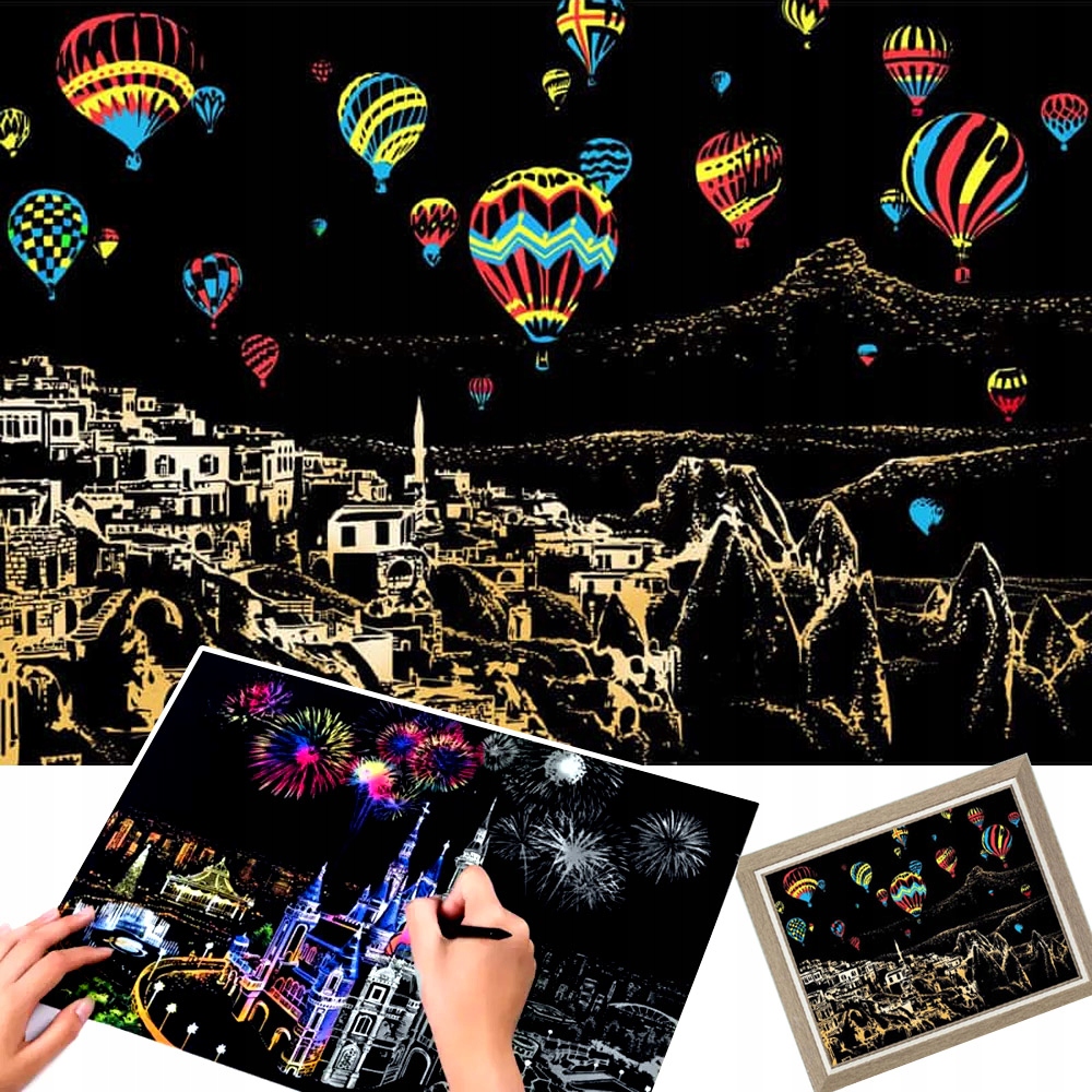 

Obraz Zdrapka zdrapywanka Malowanie zestaw tęczowa