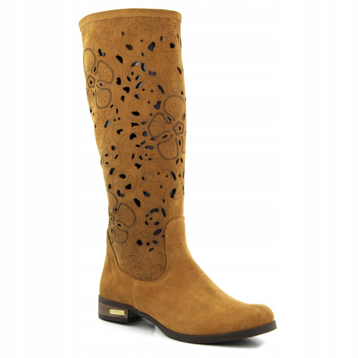 Kozaki skórzane Bastek ażurowe obuwie damskie 38