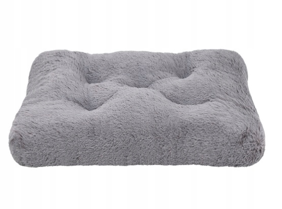 Levně Pelíšek Pro Psa Kočku Mimiko Pets Shaggy Obdélníkové Šedé 65X45 CM L