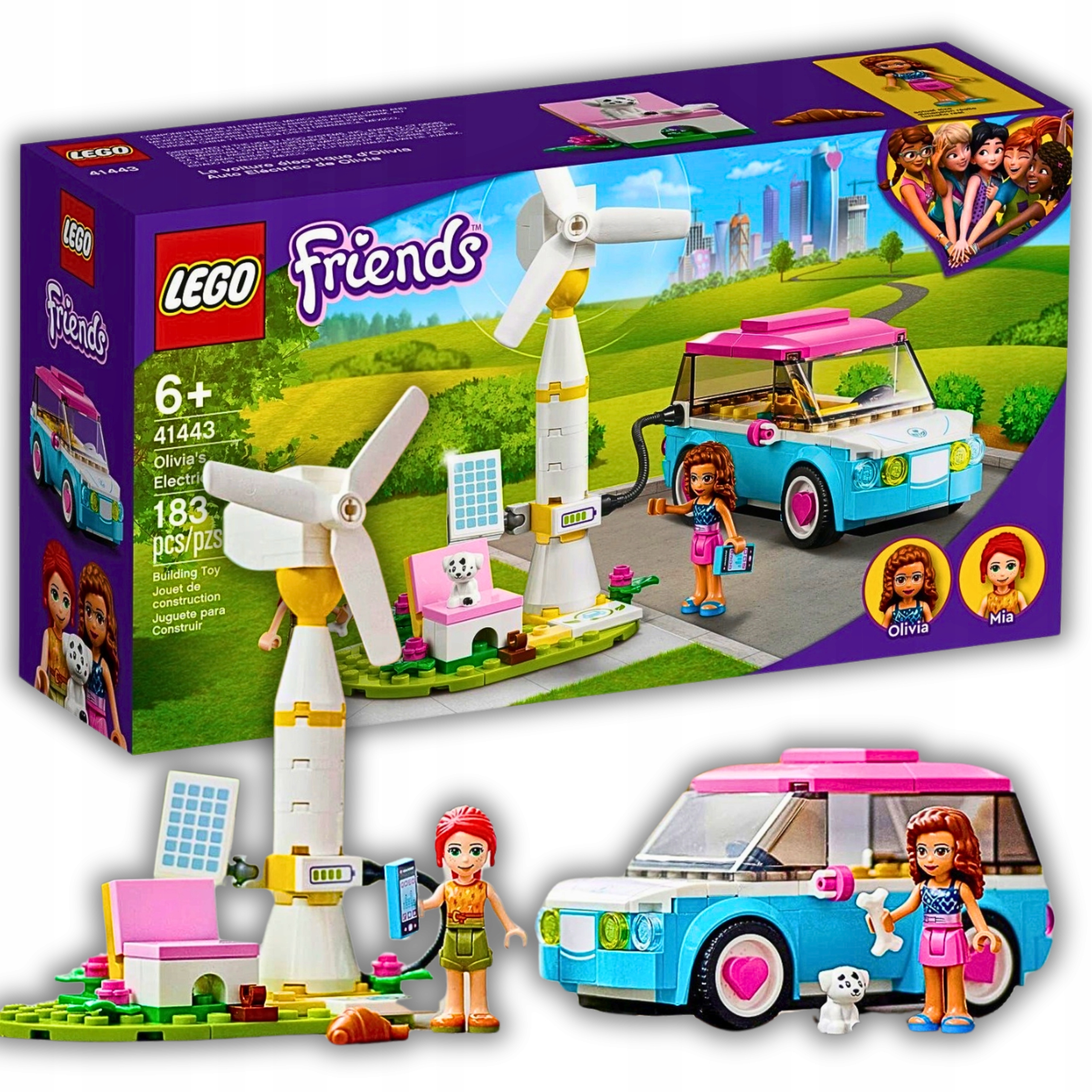 Lego 41443 Friends Oliviino elektrické auto Stavebnice Sada pro dívky