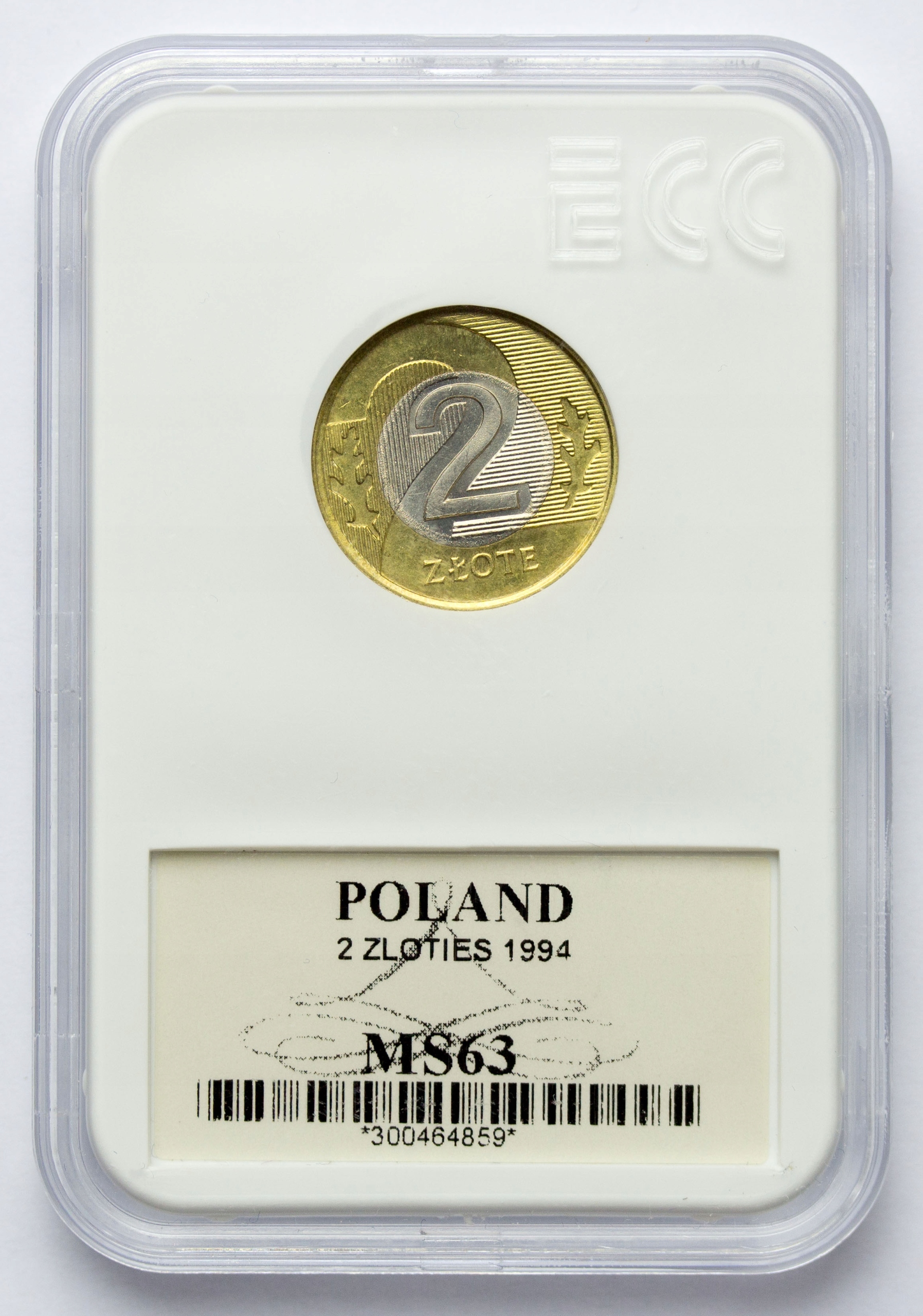 Polska, 2 złote 1994, GCN MS63, PIĘKNA