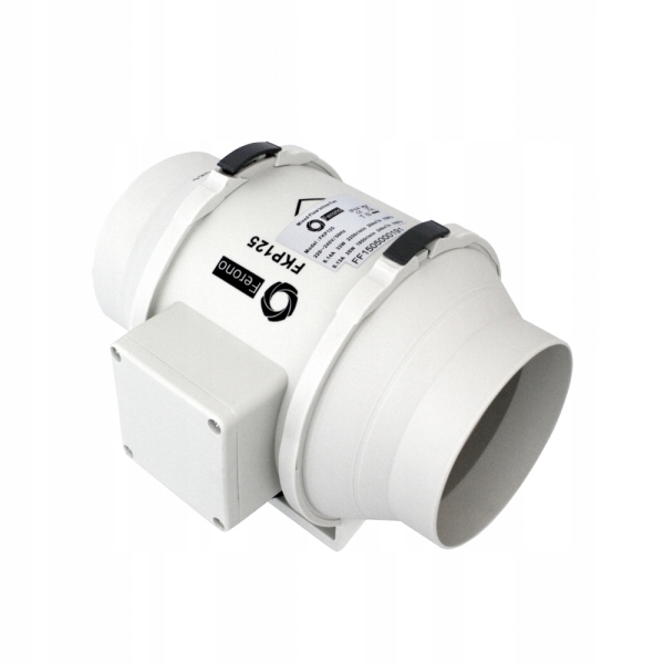 Kanálový Ventilátor Tichý Ferono Odtahový FKP125 Dvourychlostní 284 m³/h 230V