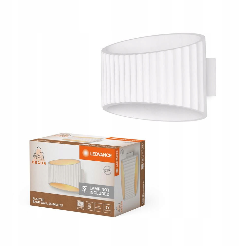 Dekoratívna nástenná lampa Nástenná lampa E27 Biela Ledvance