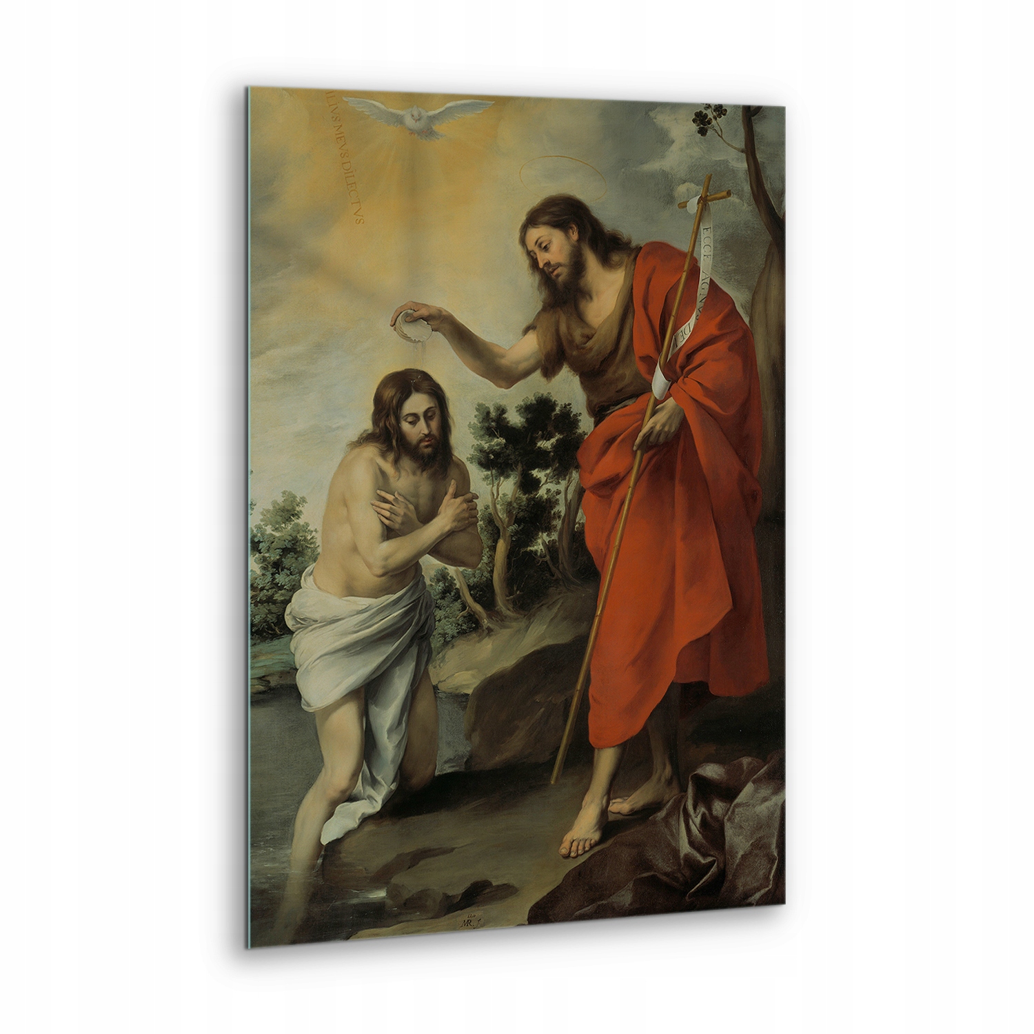 Obraz Vertikální Sklo Umění Ježíšův křest