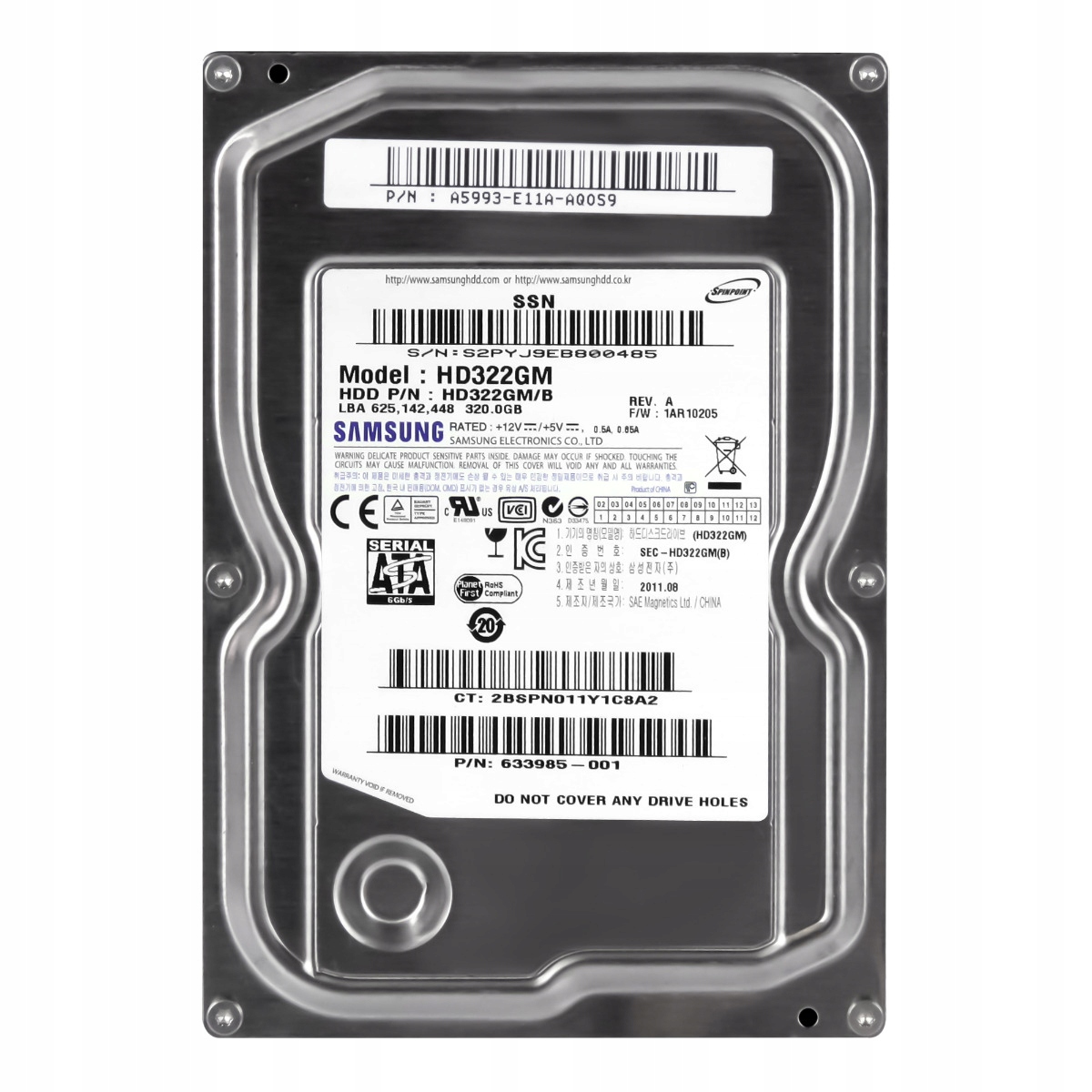Samsung SpinPoint F1 320GB 7.2K 16MB Sata III 3.5'' HD322GM