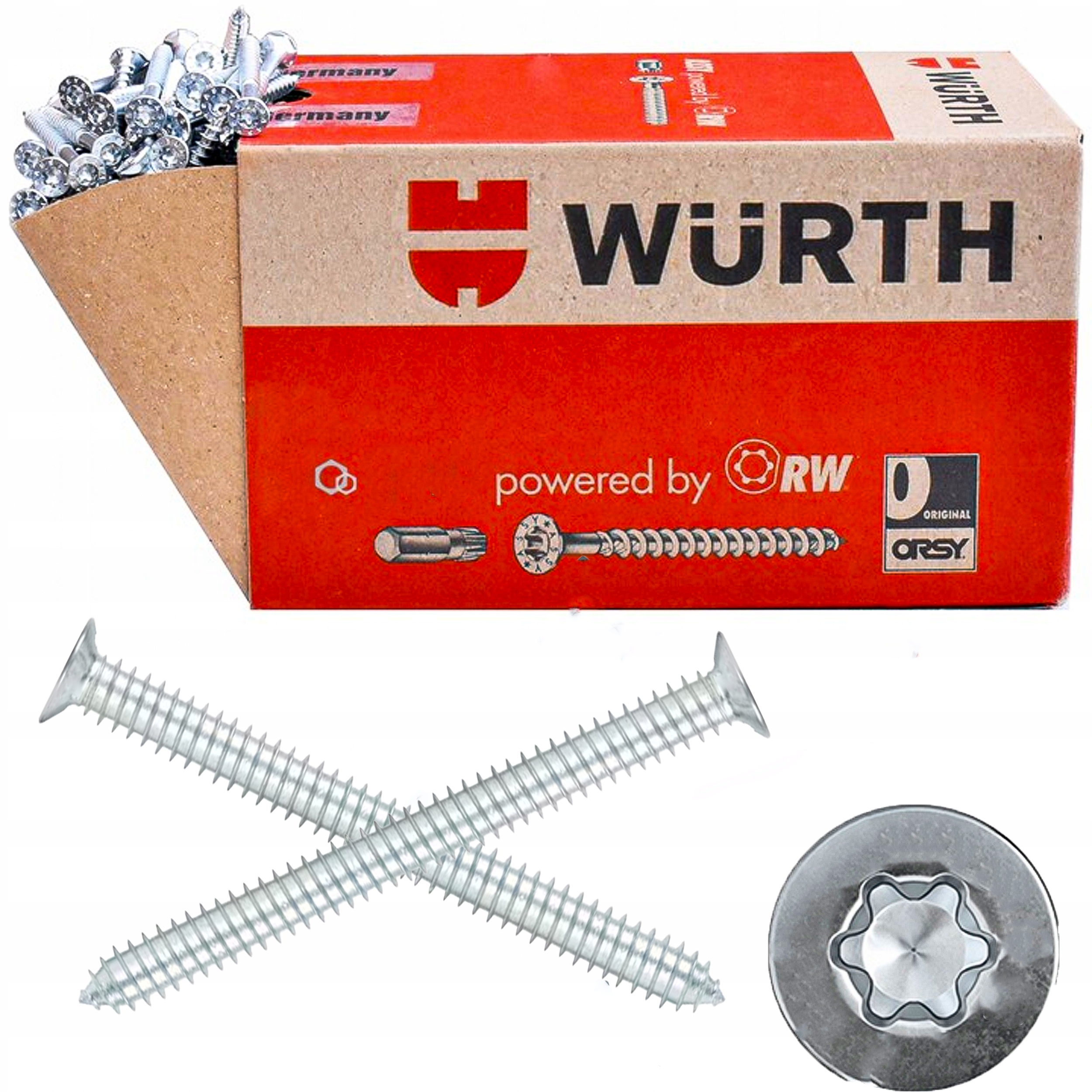 Šrouby Šroub pro montáž upevnění okenních rámů 7,5X132 200ks Wurth