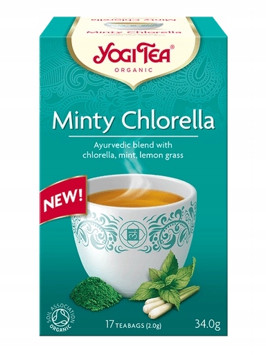 Yogi Tea Mátový čaj s chlorellou (minty chlorella) Bio (17 x 2 g) 34 g