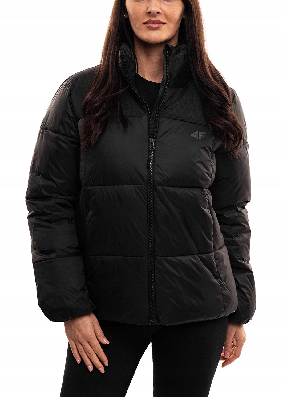 Dámská péřová bunda 4F Bez Kapuce Sportovní Hydrofobní prošívaná vel. M