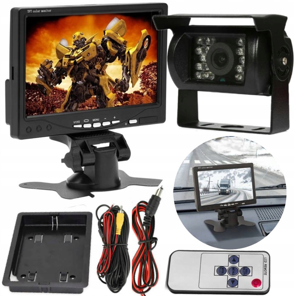 

Kamera Cofania 8IR Monitor 7 Tir Bus 15M 12V/24V
