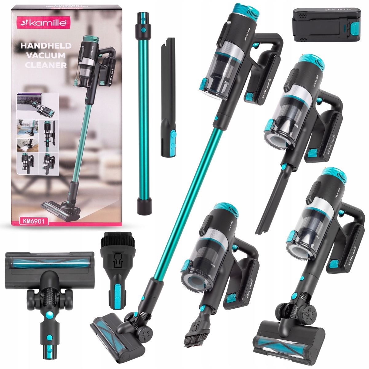 Vertikálny vysávač Kamille KM6901 čierny