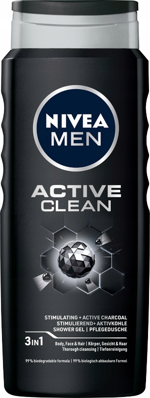 

Nivea Żel pod prysznic męski Active Clean 500ml