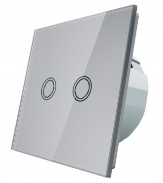 

Włącznik Dotykowy Światła Podwójny, Led, Szkło