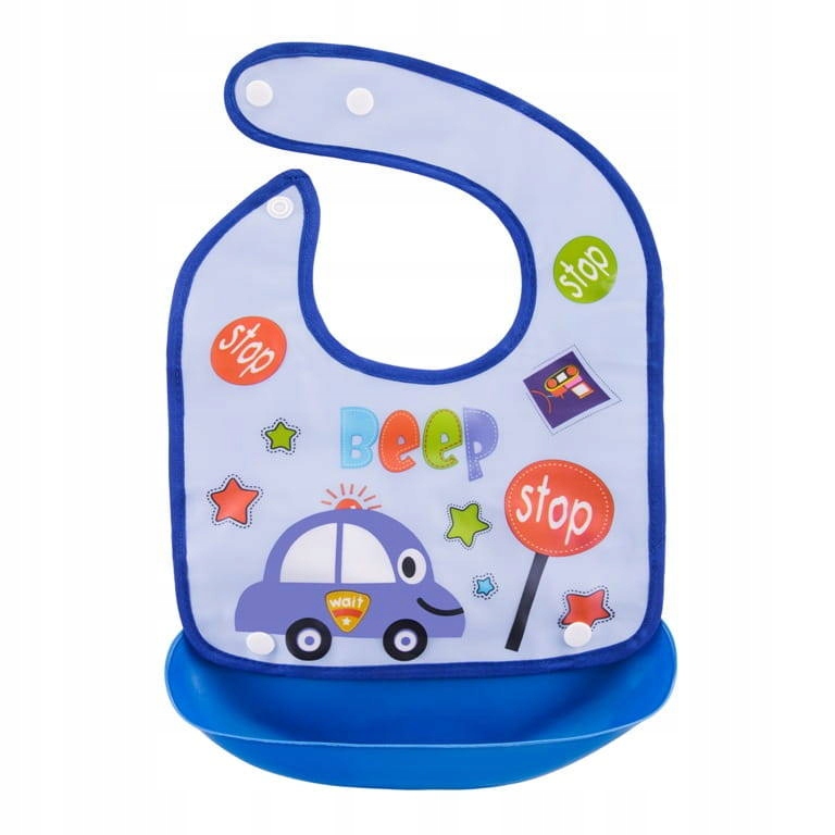 BOCIOLAND ŚLINIAK Z KIESZONKĄ NIEPRZEMAKALNY AUTKO Rodzaj plastikowy