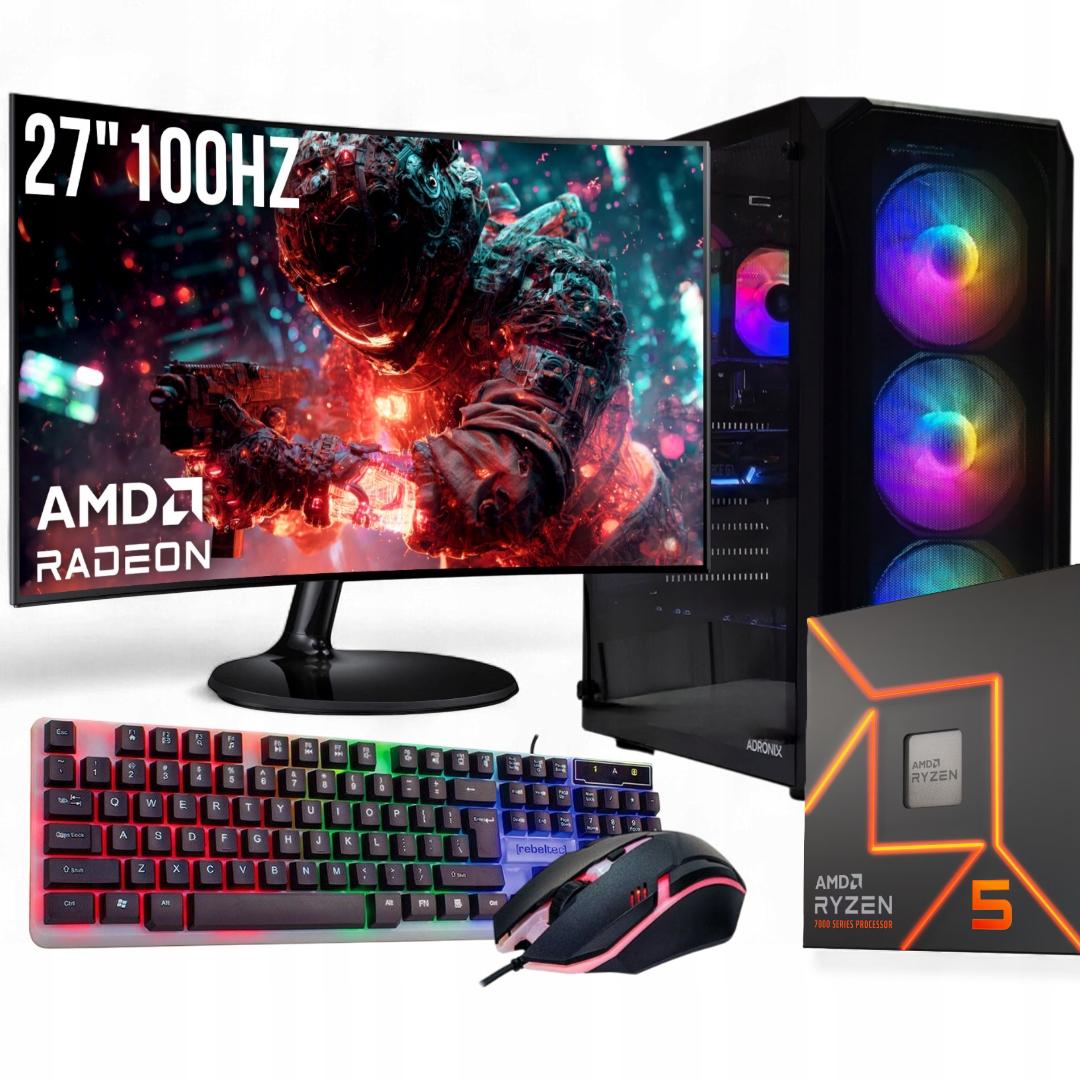 Herní Set Excalibur R7 7600X/16GB/RX9060XT/1TB SSD/W11/27" 100Hz