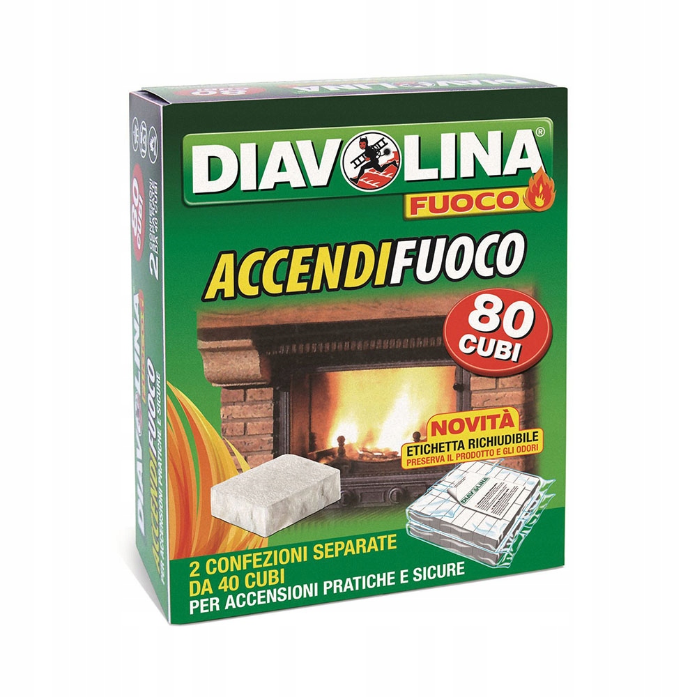 

Diavolina podpałka do grilla i kominka 80szt
