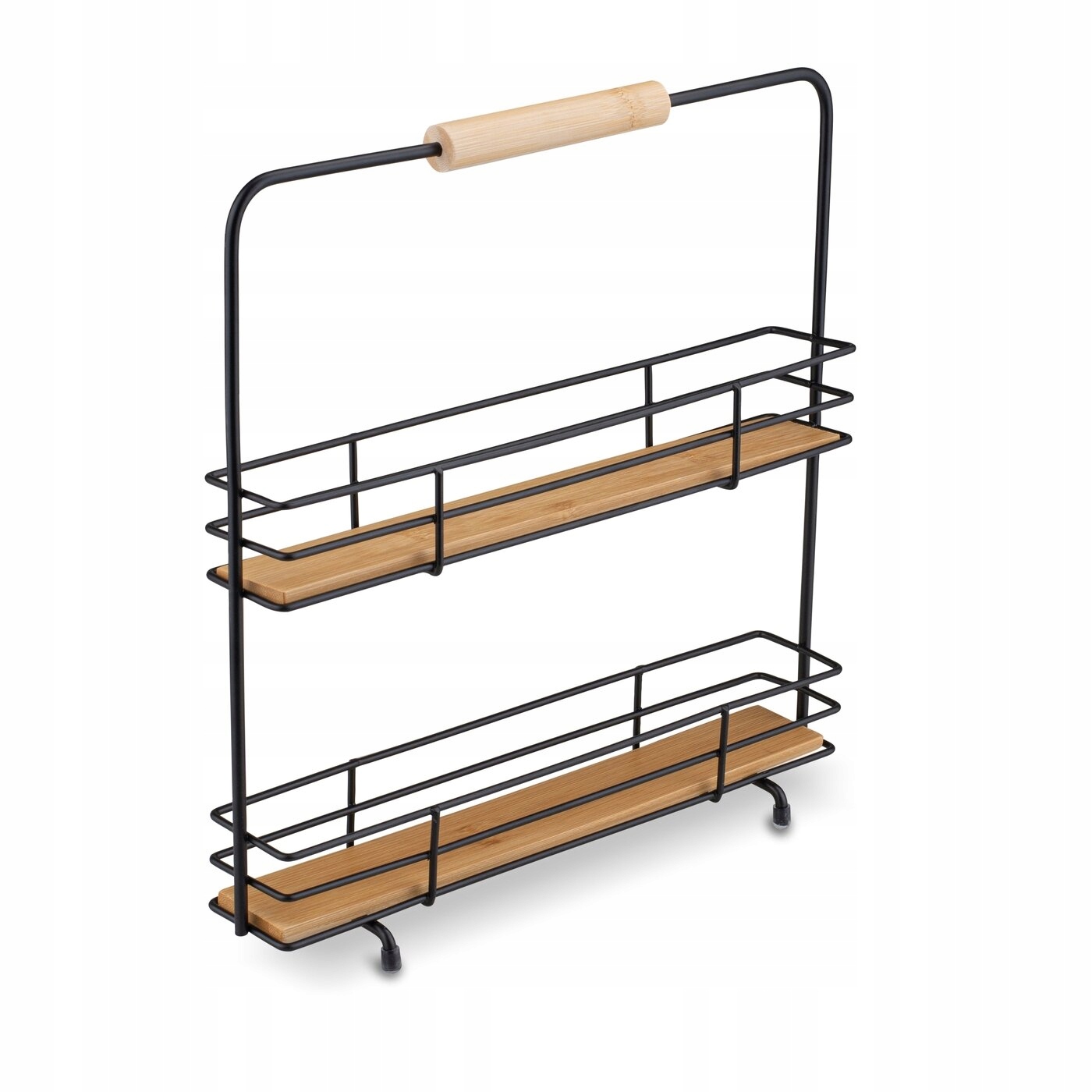 Stojak na przyprawy Tadar 31 x 7,5 x 31 cm czarno-brązowy