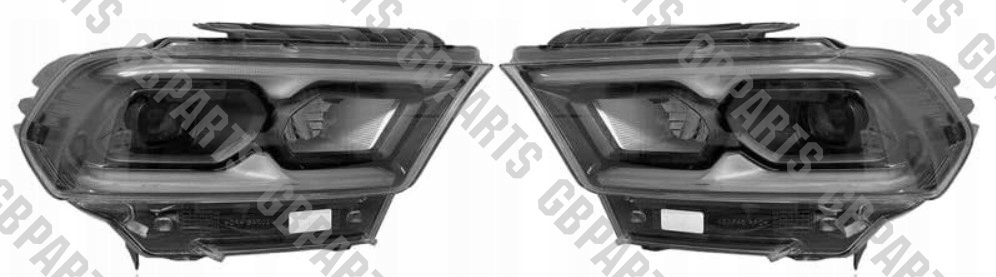 Kompletní Lampa Světlomet Full Led Černá Adaptéry Dodge Durango 2021-