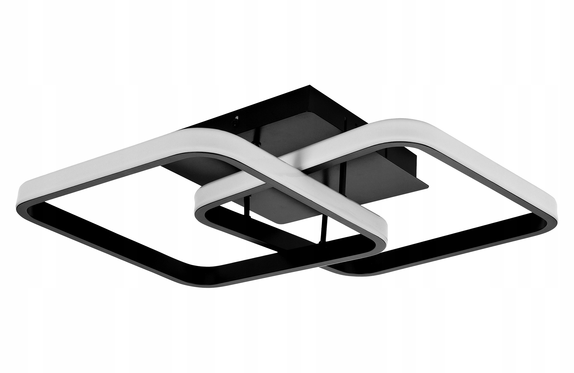 Lampa Sufitowa Led Plafon Modern Żyrandol 36W Czarna Kwadrat Nowoczesna