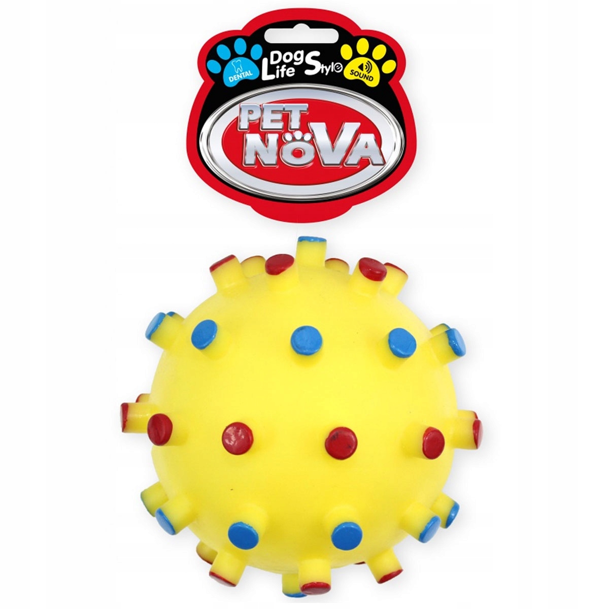 

Pet Nova Dental Piłka jeż z wypustkami 12cm żółta