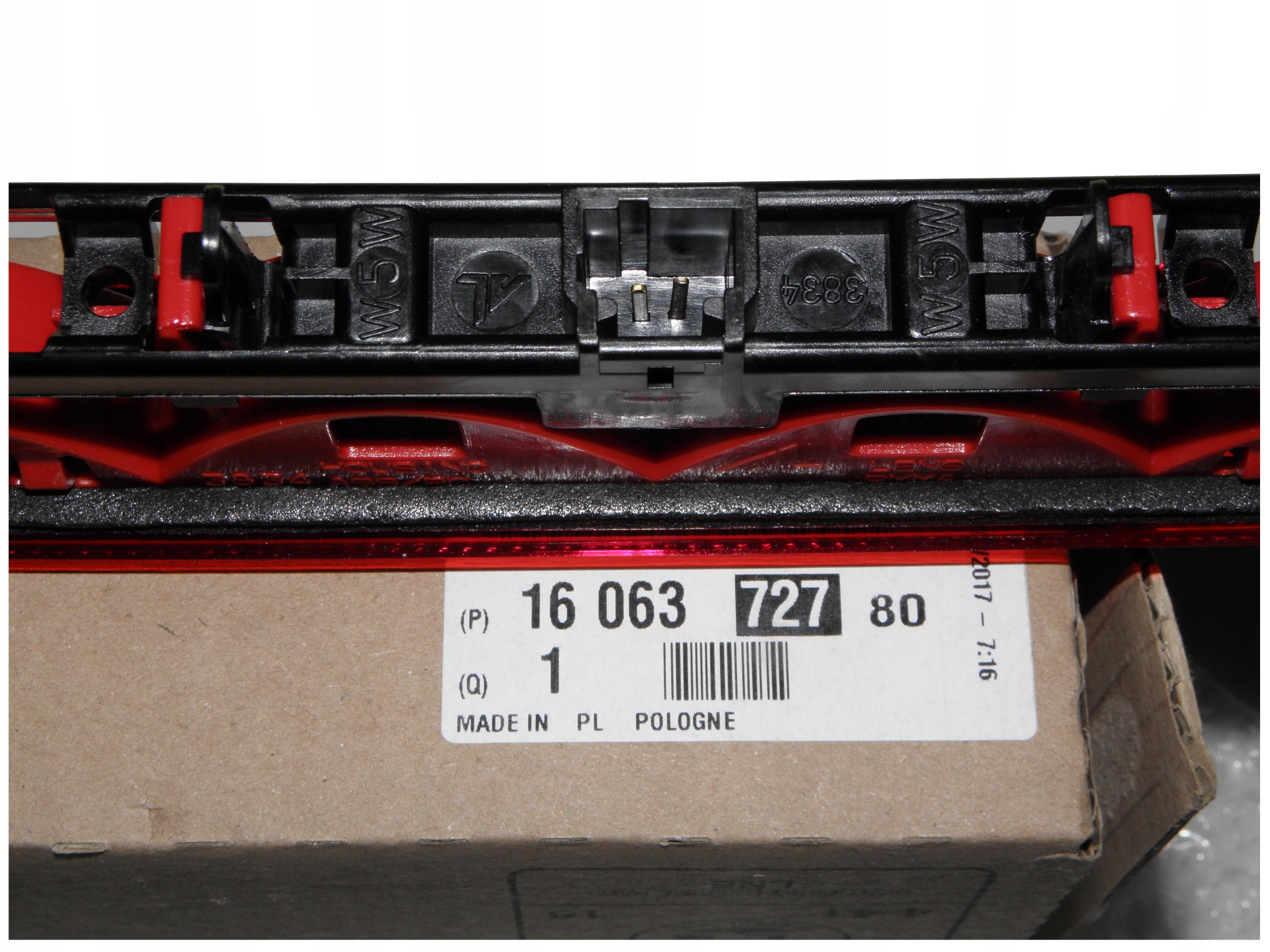 PEUGEOT 107 CITROEN C1 AYGO LAMPA SWIATLO STOP Installation side rear