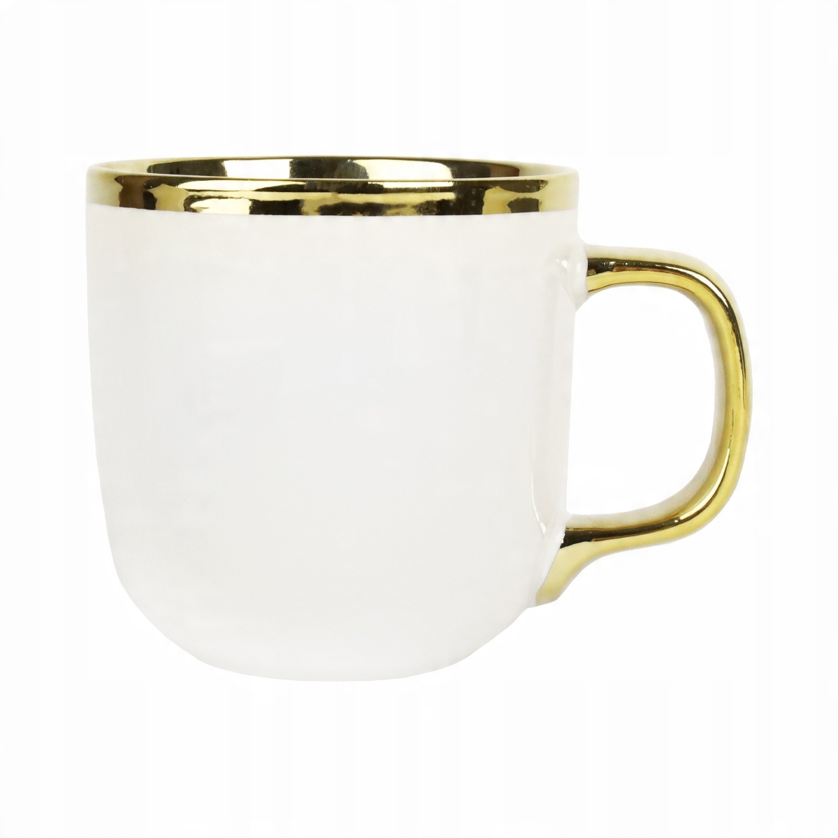 

Kubek Porcelanowy Filiżanka Duża 340 ML Złoty Rant