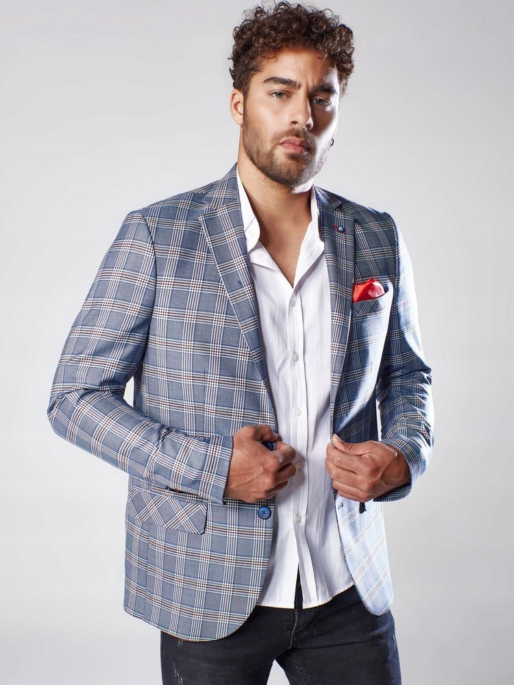 MARYNARKA MĘSKA CASUALOWA W KRATĘ DSTREET roz. XL Rozmiar XL