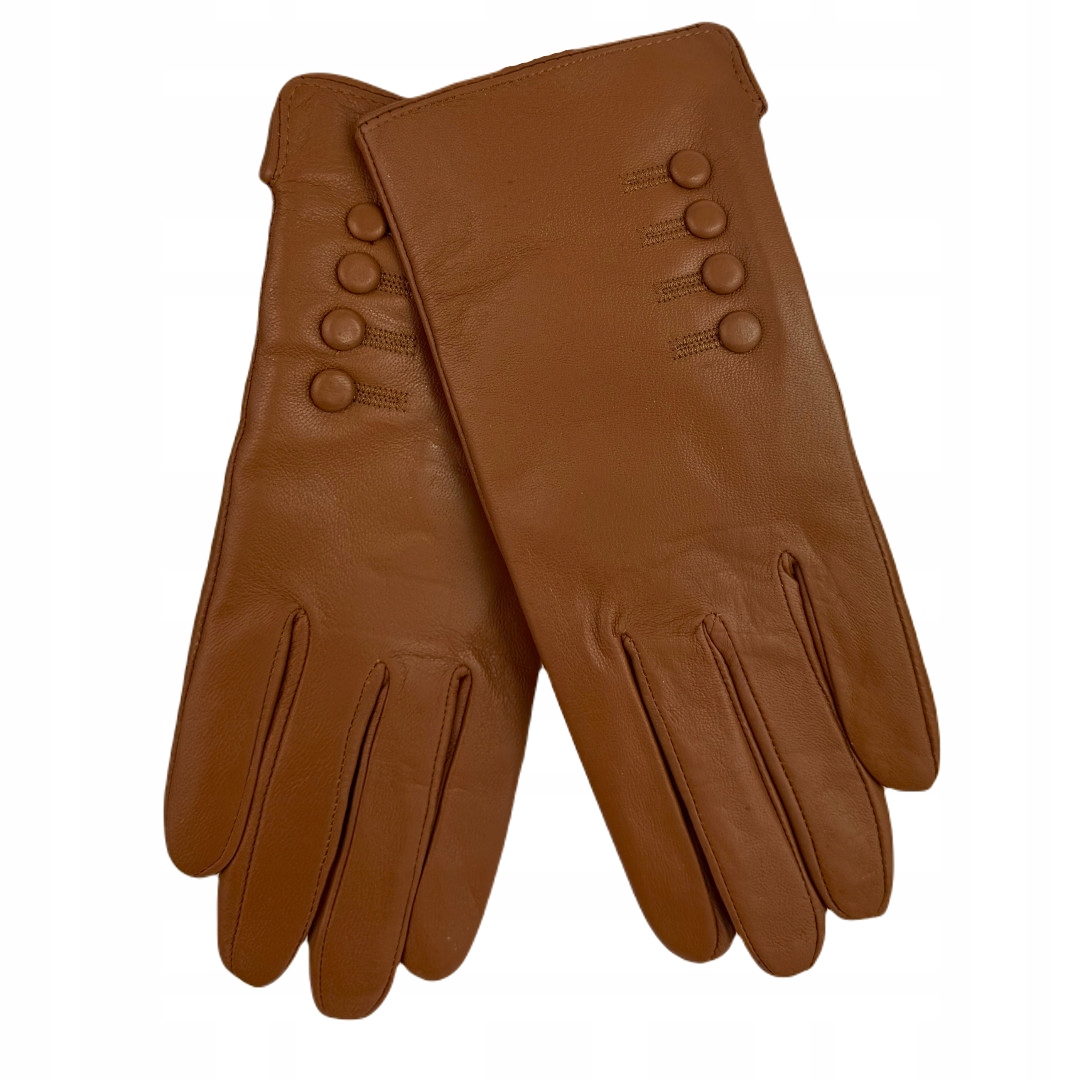 Kožené rukavice Toscanio LG-A1802 L, hnědá barva