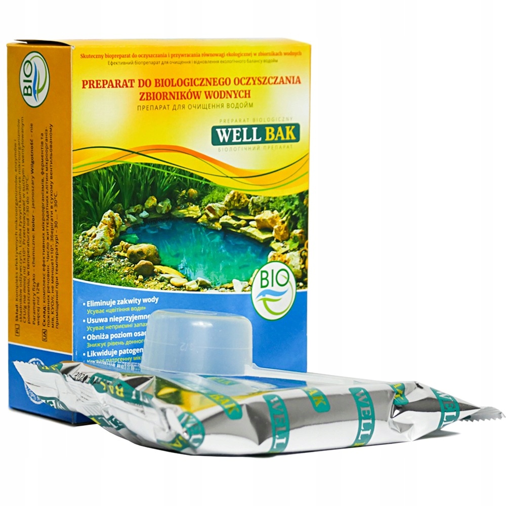 

Wellbak Bakterie Do oczka Usuwa Glony Zapach 200g