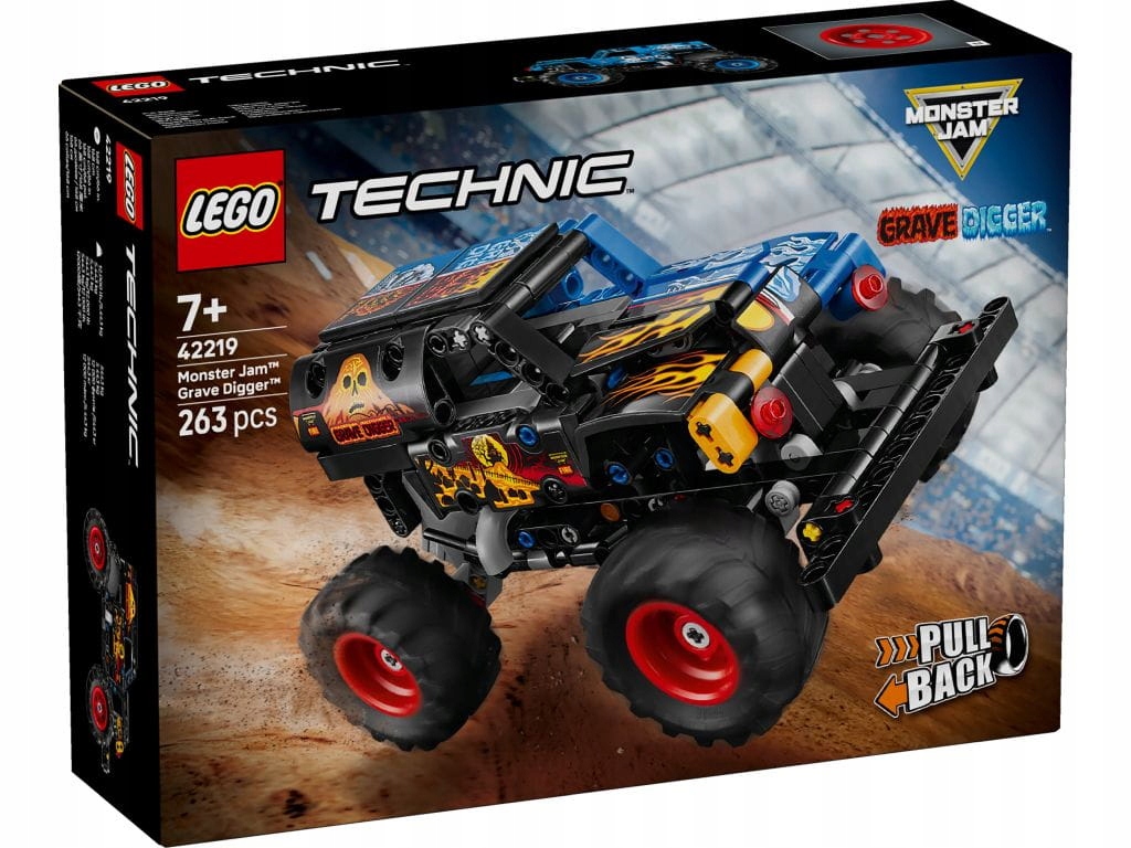Lego 42219 Technic Monster Jam Grave Digger Oheň a led