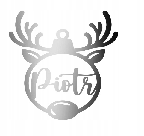 

Bombka Na Choinke Imienna Srerbna Renifer Imie