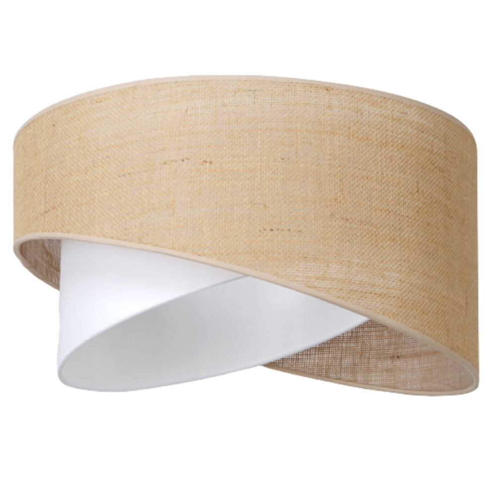 Boho Stínidlo Pro Lampy Dvojité Jutové Sklo 45 CM