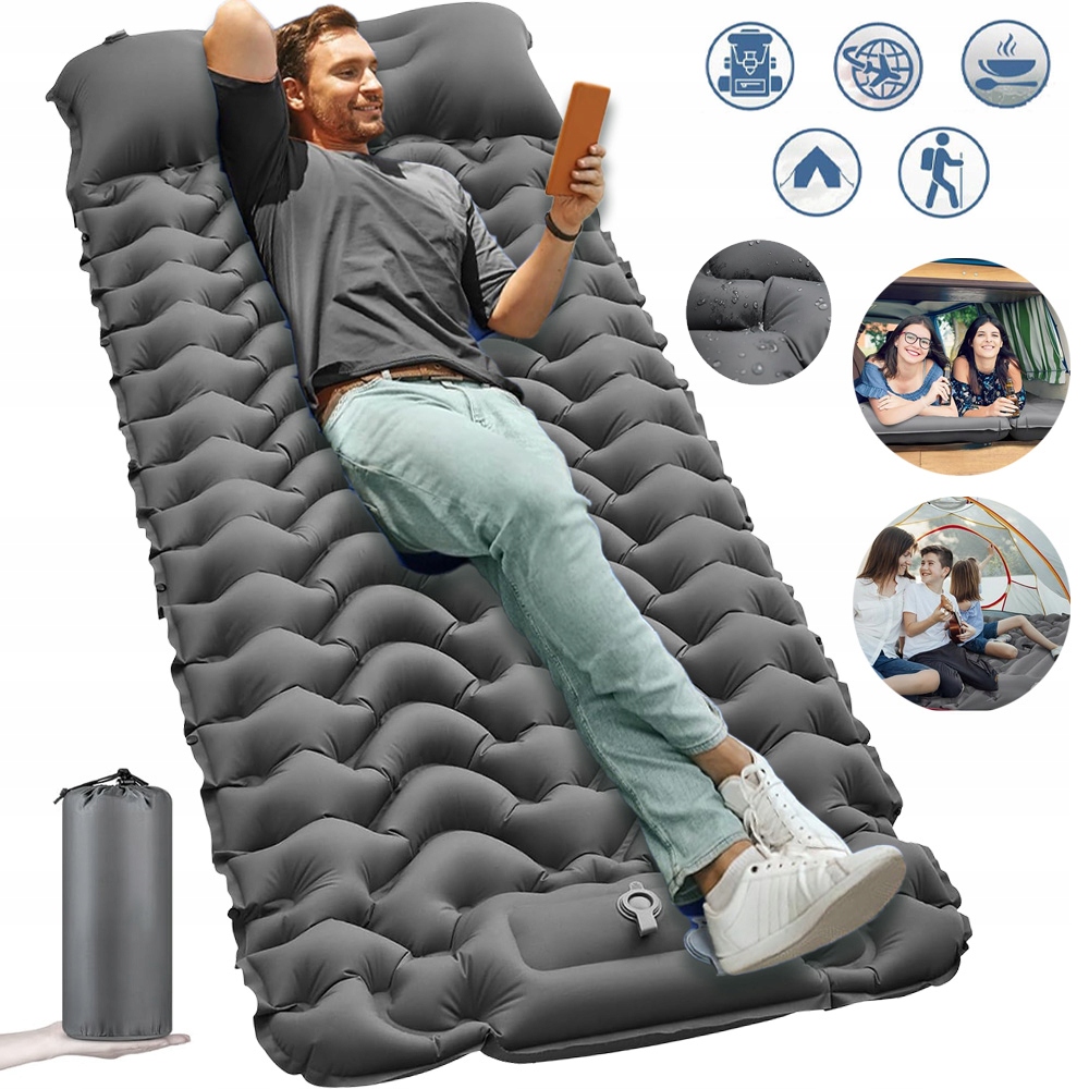 Mata Turystyczna Karimata Dmuchana Materac Spania Wodoodporny Oddychający