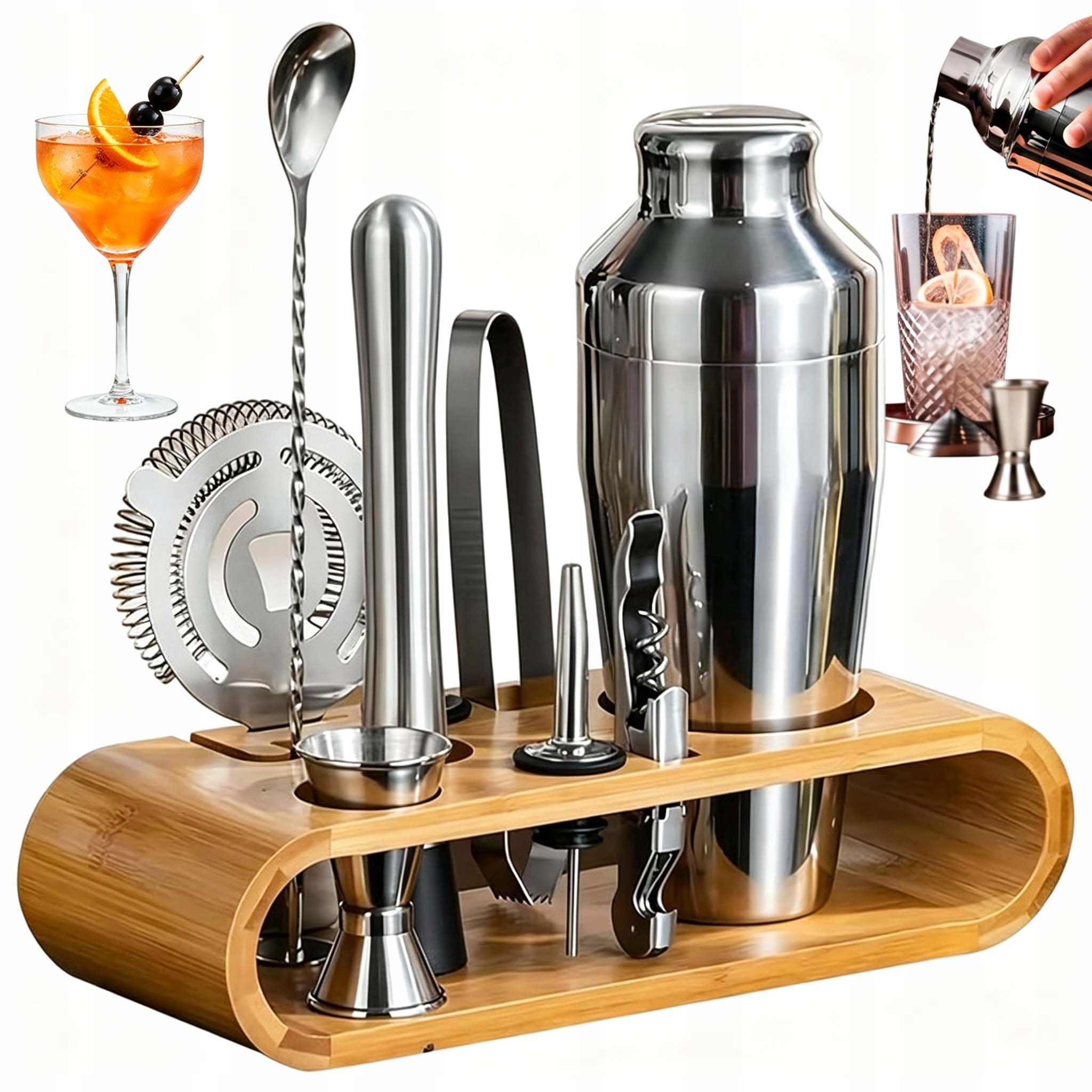 Profesionální Barmanský Set shaker Boston 10 Kusů Na Domácí Koktejly
