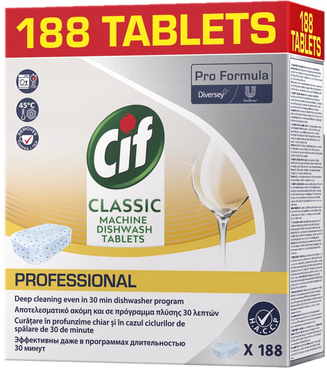 Levně Cif/Sun Classic Tabletes 188 ks Klasické Tablety do Myčky