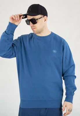 Mikina Pit Bull Bez Kapuce Washed Lancaster II modrá