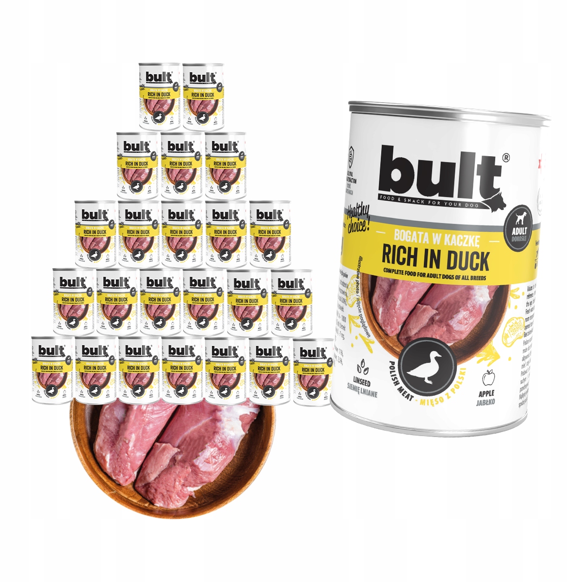Bult vlhké krmivo pro psy Kachní konzerva 24x400 g