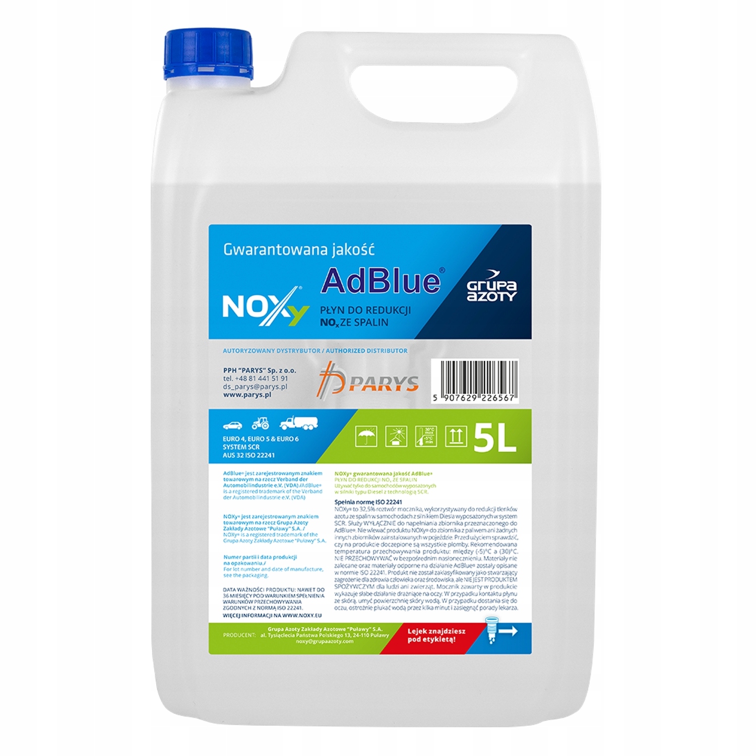 

AdBlue Noxy Dodatek Płyn Katalityczny Lejek 5L