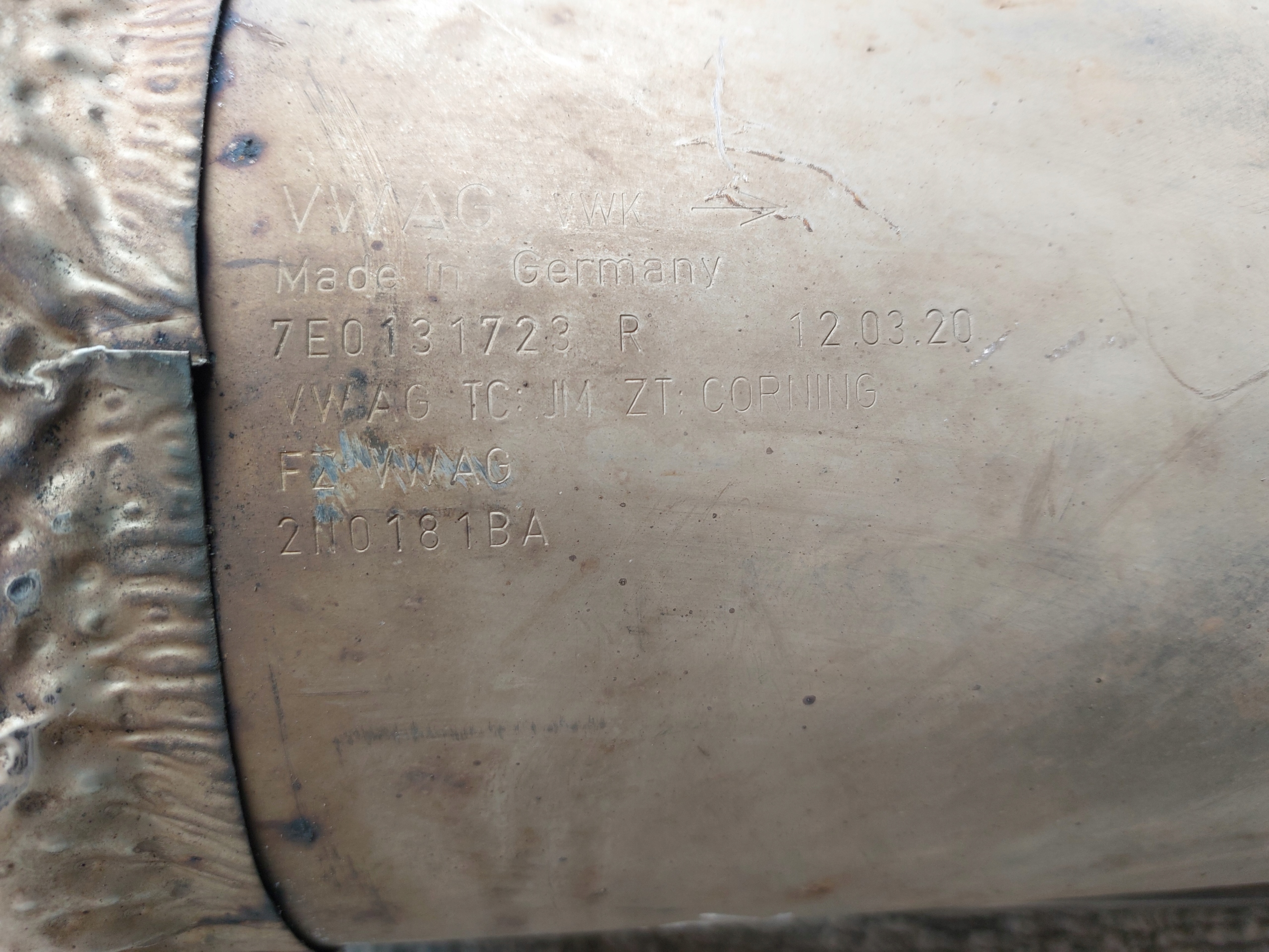 фильтр DPF катализатор vw T6 7E0131723R 7E0131700A